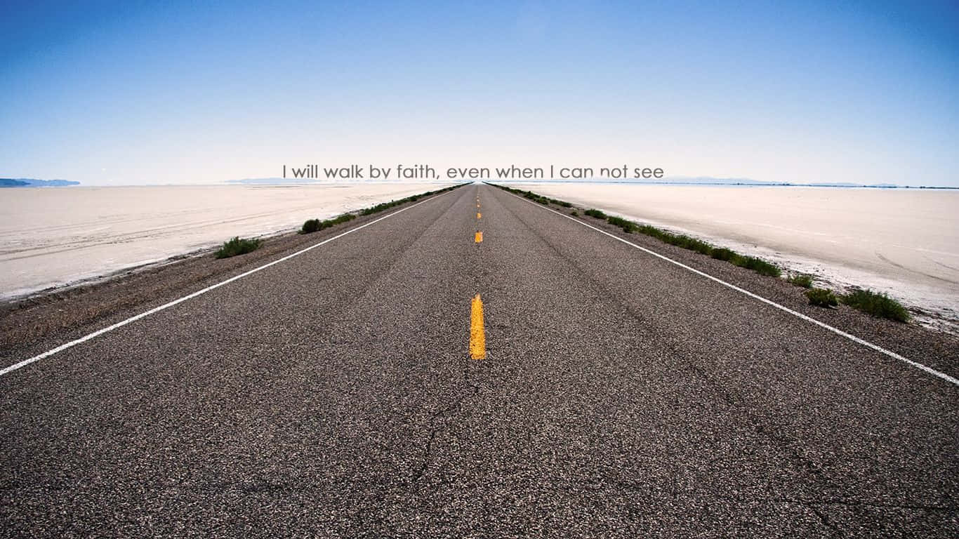 Flat Country Road Confidence Quote Background