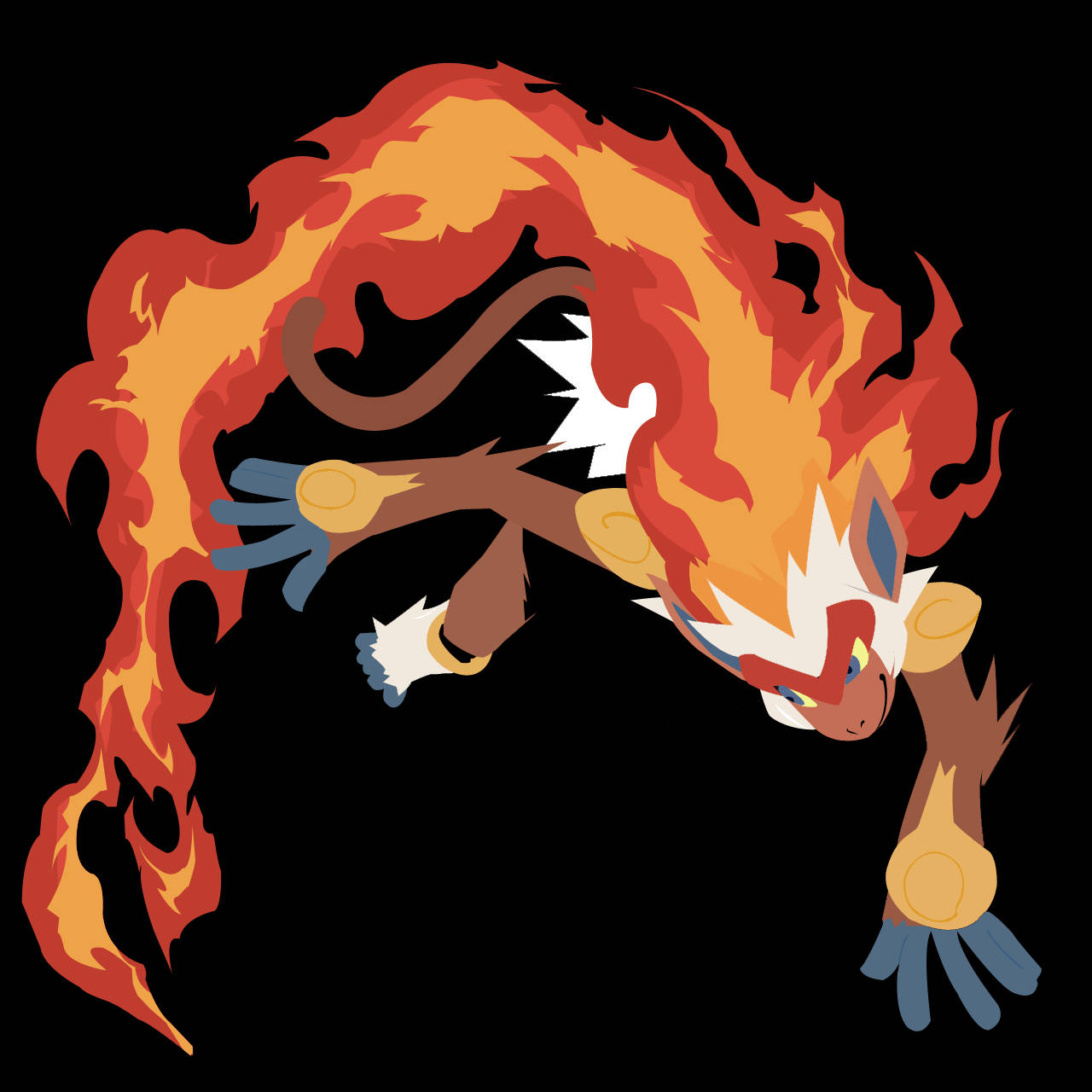 Flat Design Infernape Background