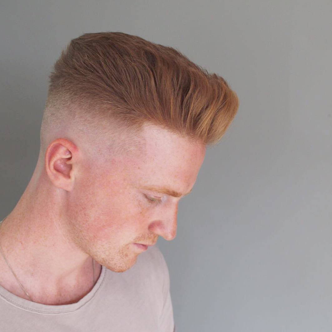 Flat Top Pomp Ginger Men Hair Style Background