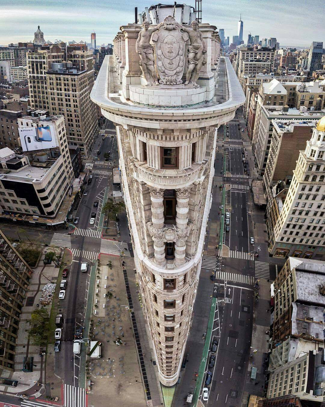 Flatiron Building Aerial View Background