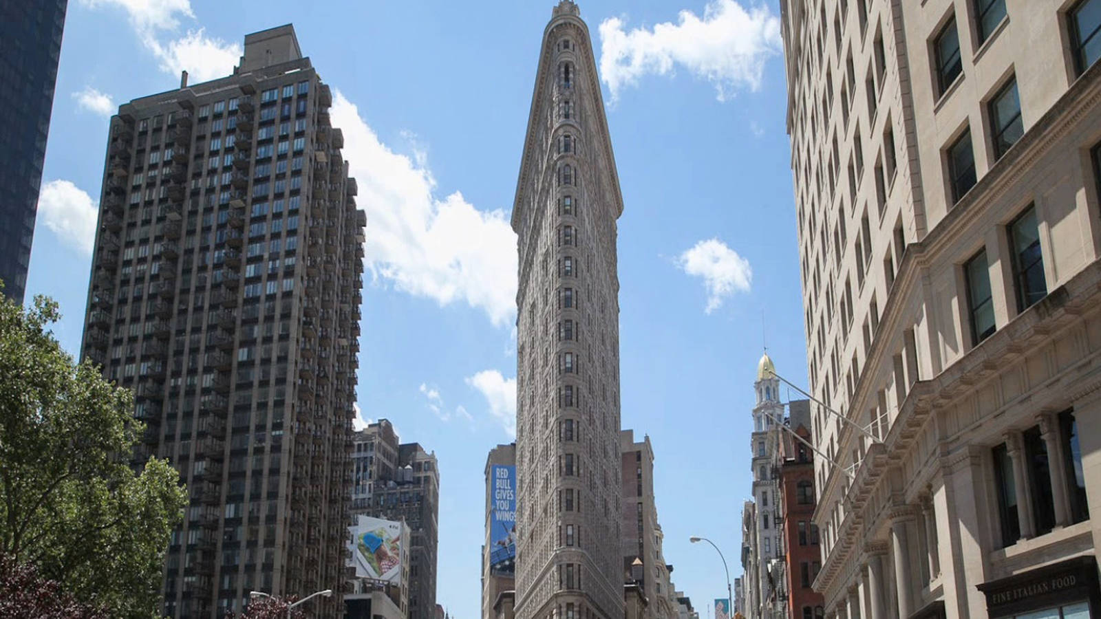 Flatiron Building Blue Billboard Background