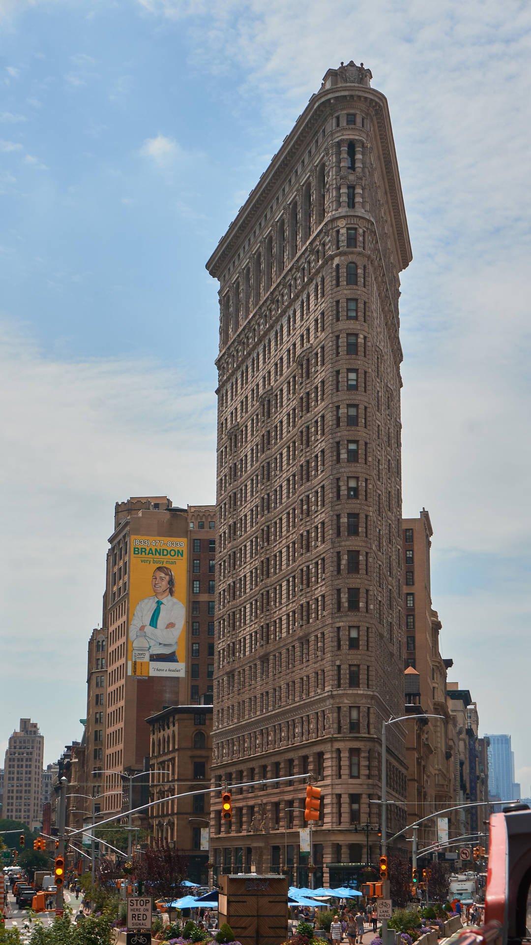 Flatiron Building From Left Background