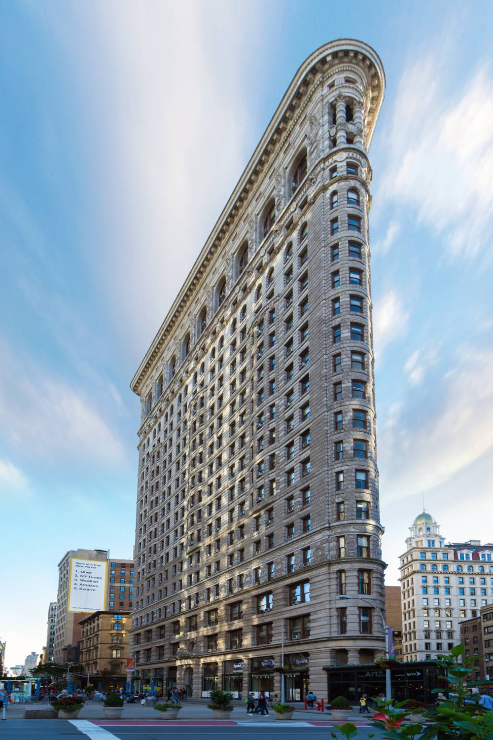 Flatiron Building Plants Blocking Background