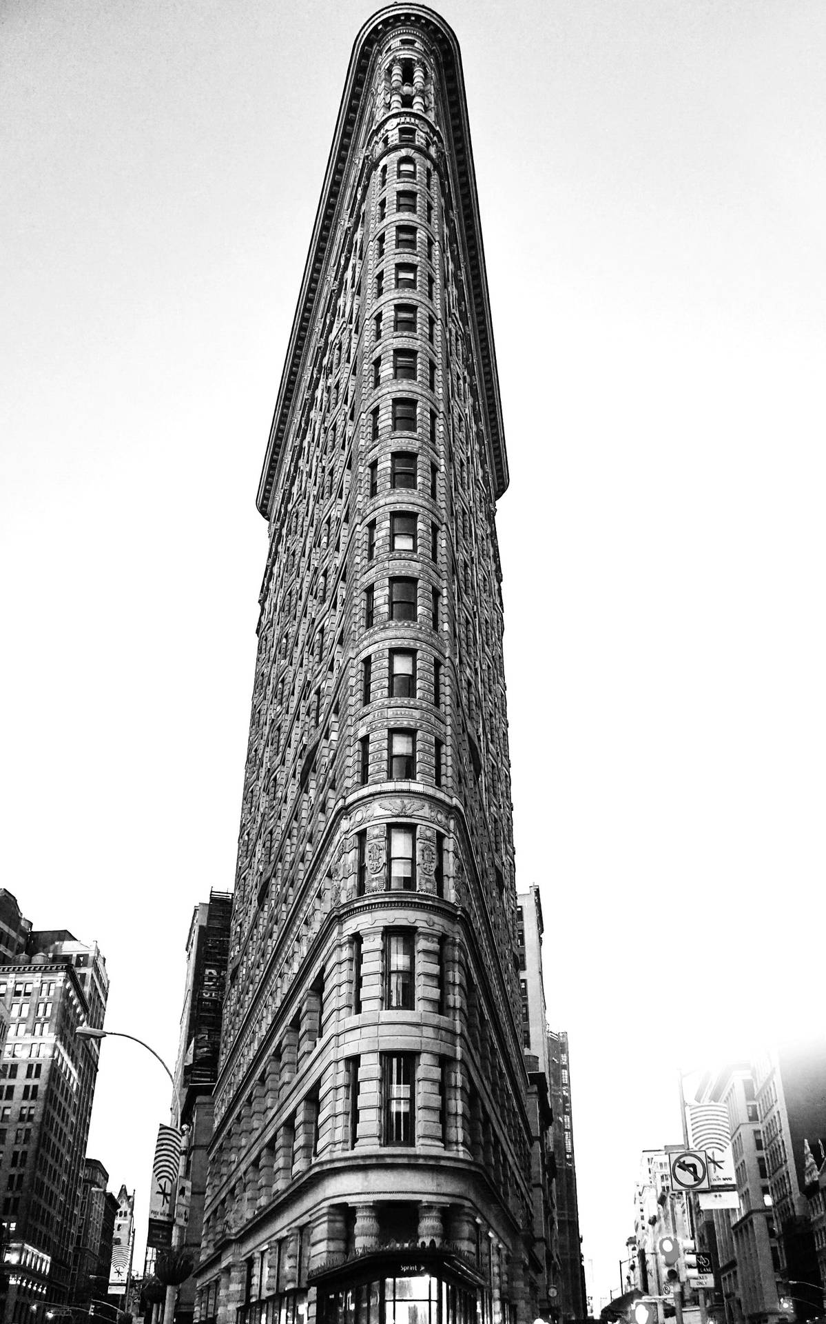 Flatiron New York Black And White Background