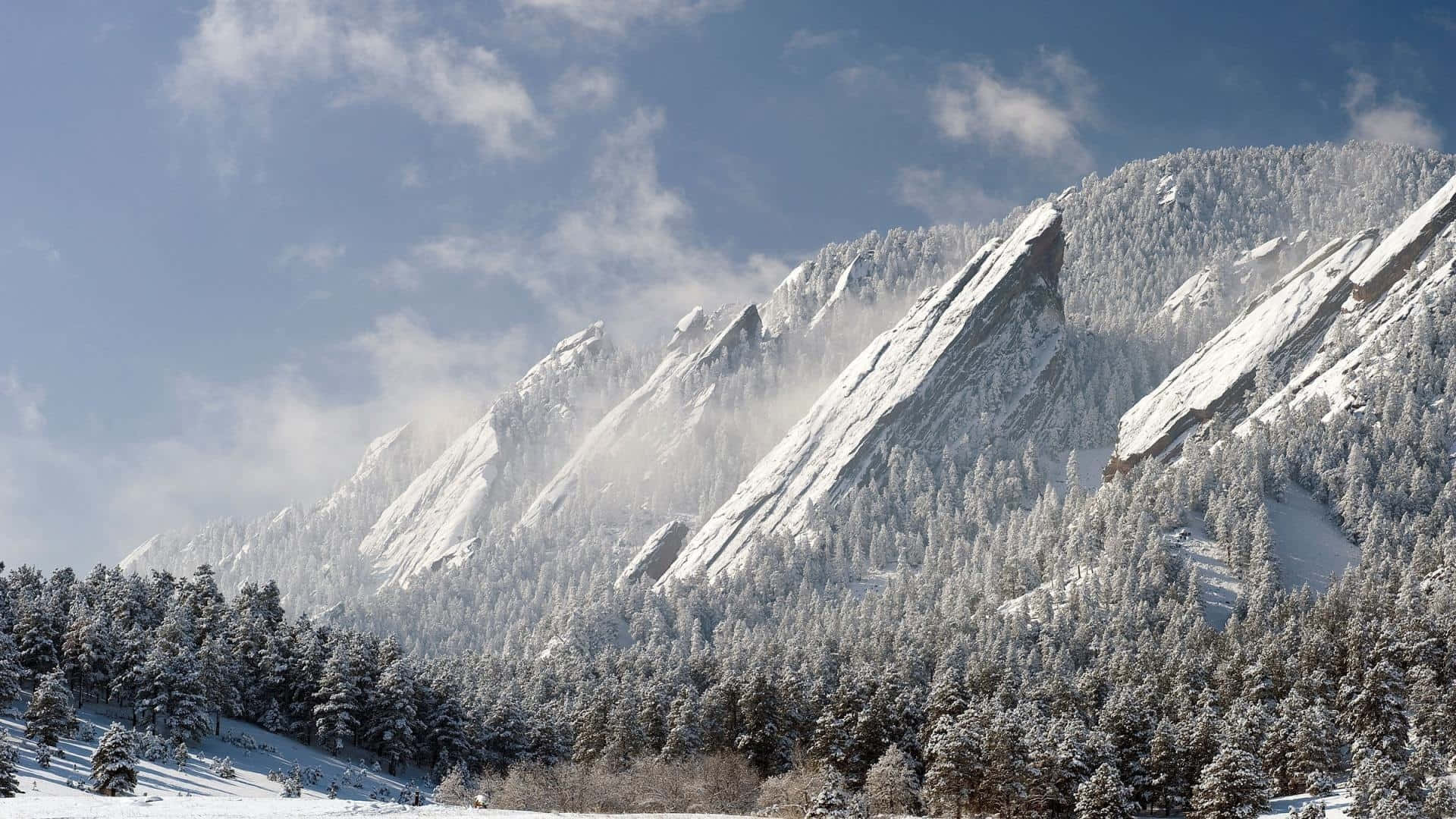 Flatirons Mountain Peak Colorado Desktop Background