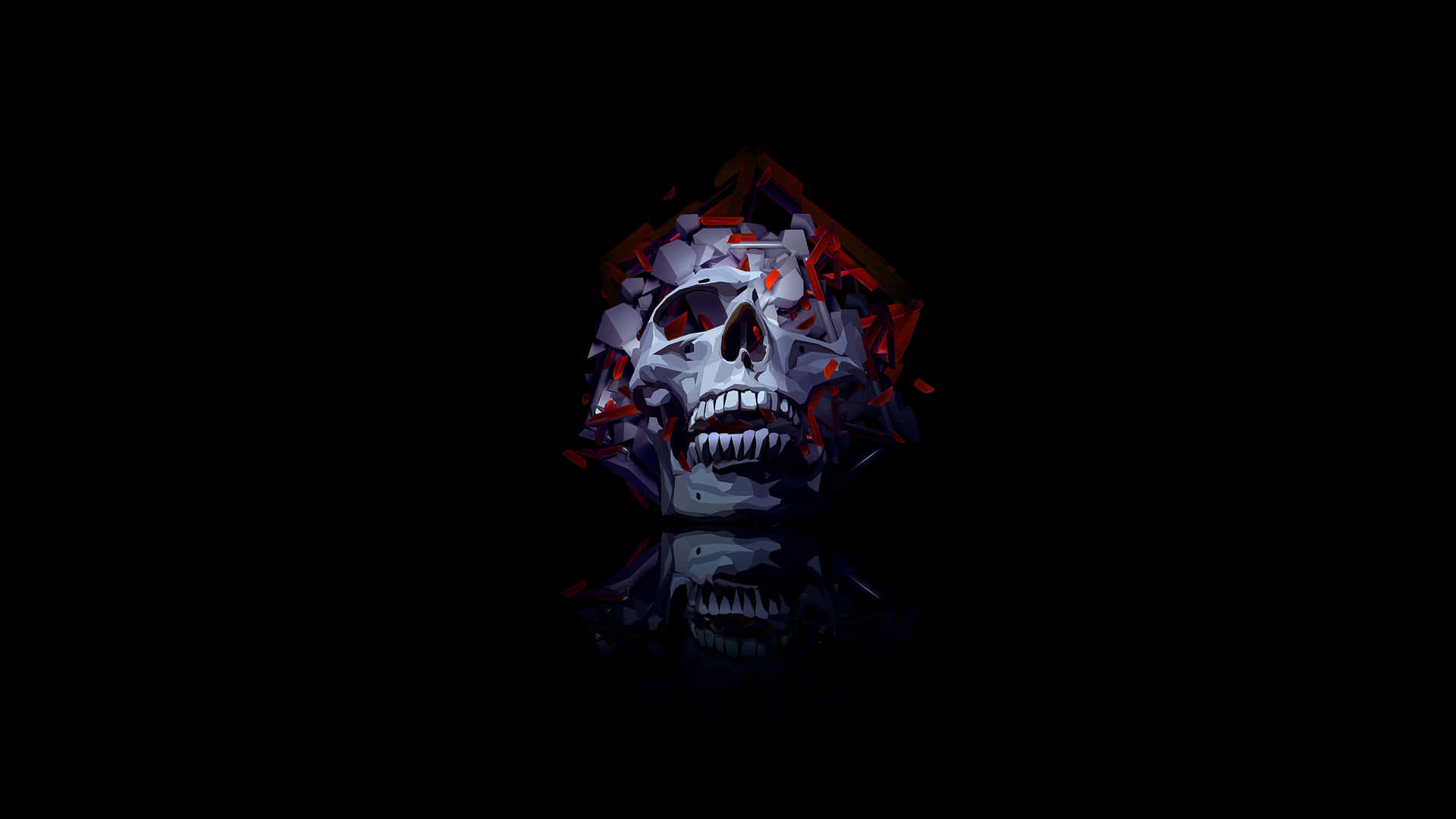 Flattened Black Skeleton Background