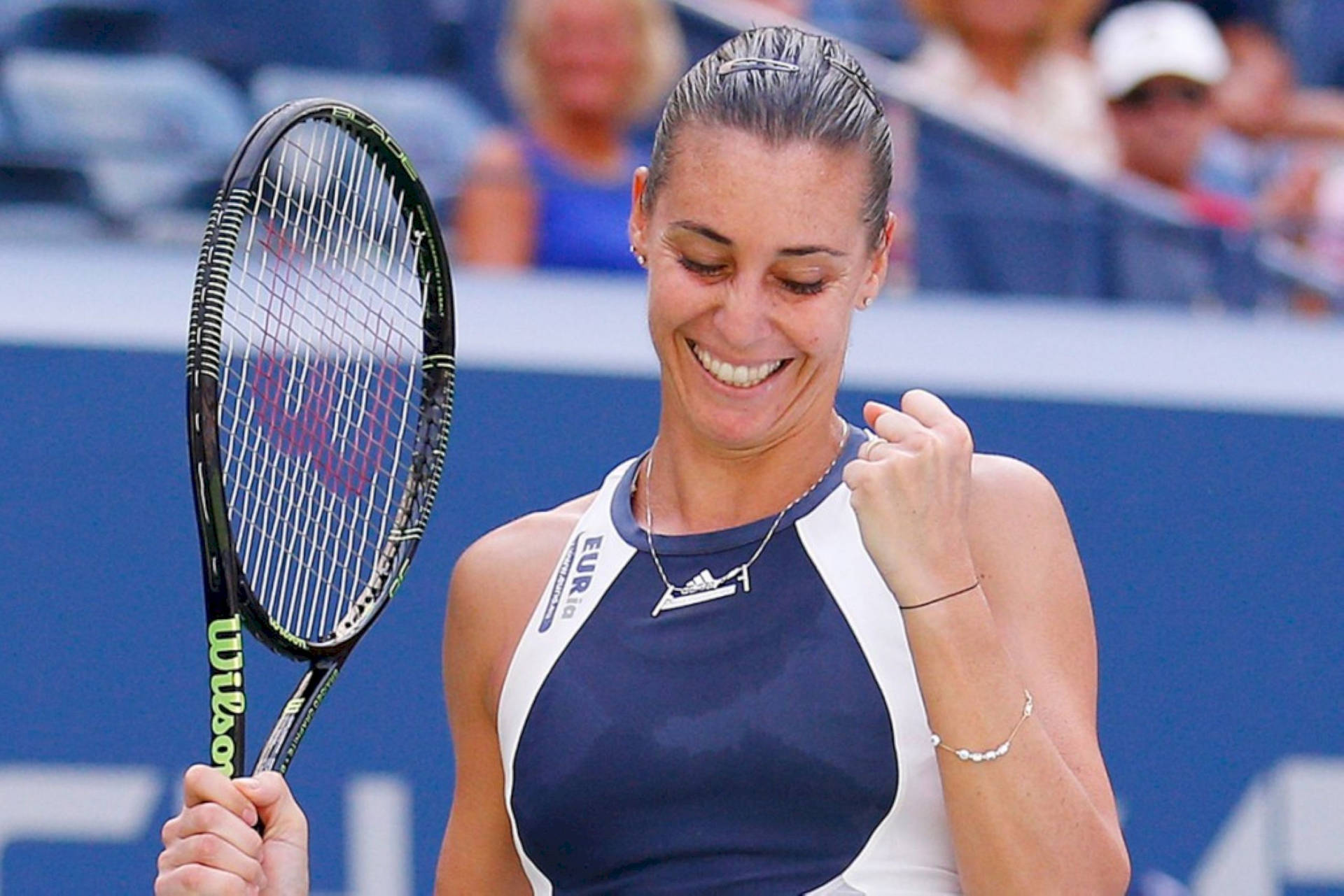 Flavia Pennetta Happy Celebration Background