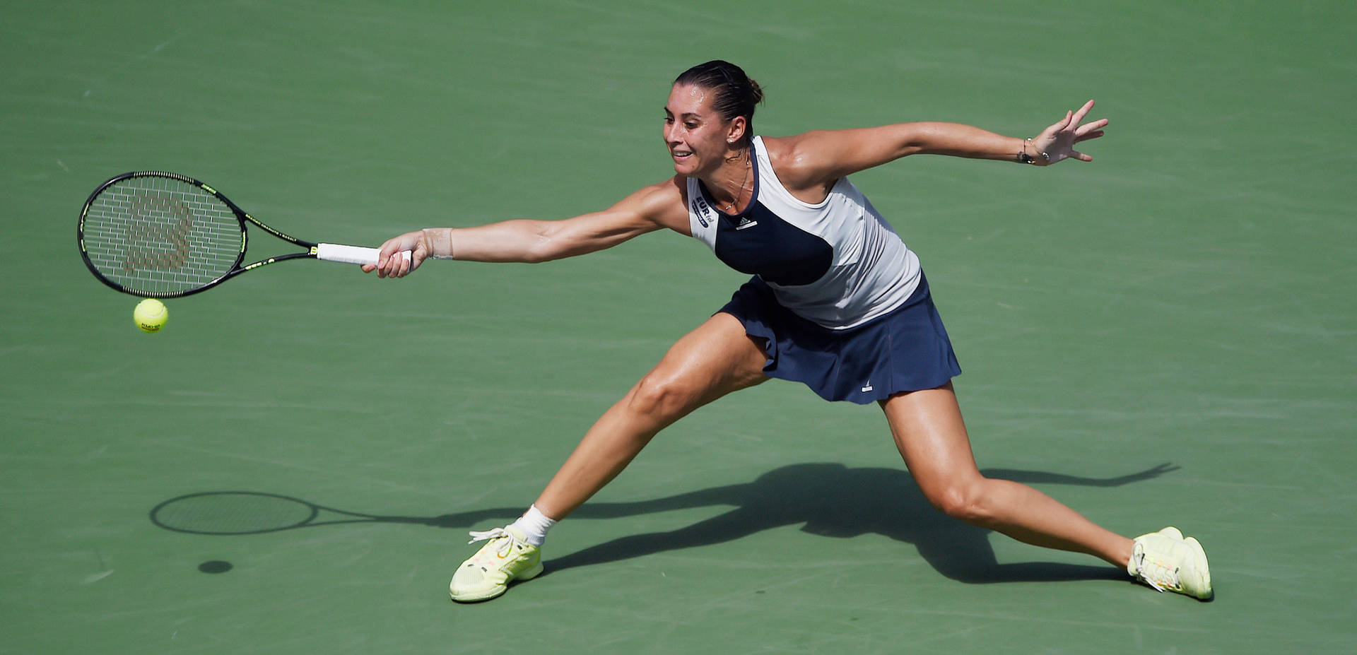 Flavia Pennetta Playing Tennis Background