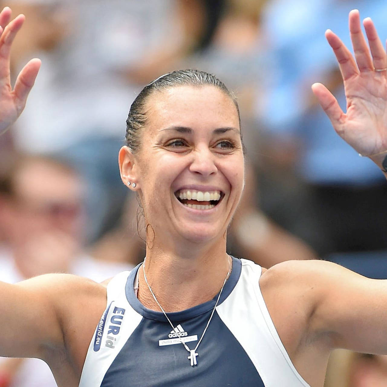 Flavia Pennetta Portrait Shot Background