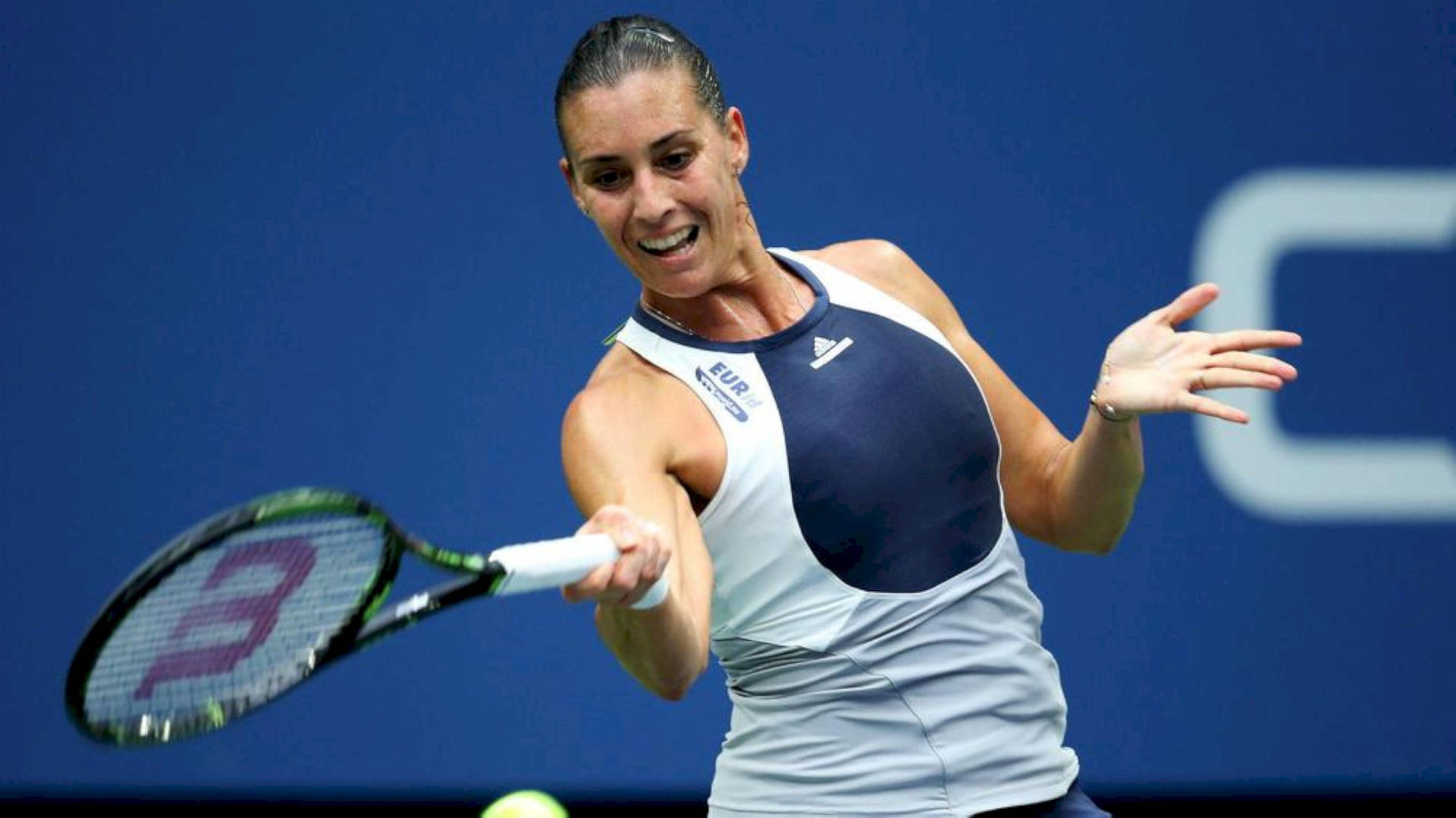 Flavia Pennetta Side Receive Background