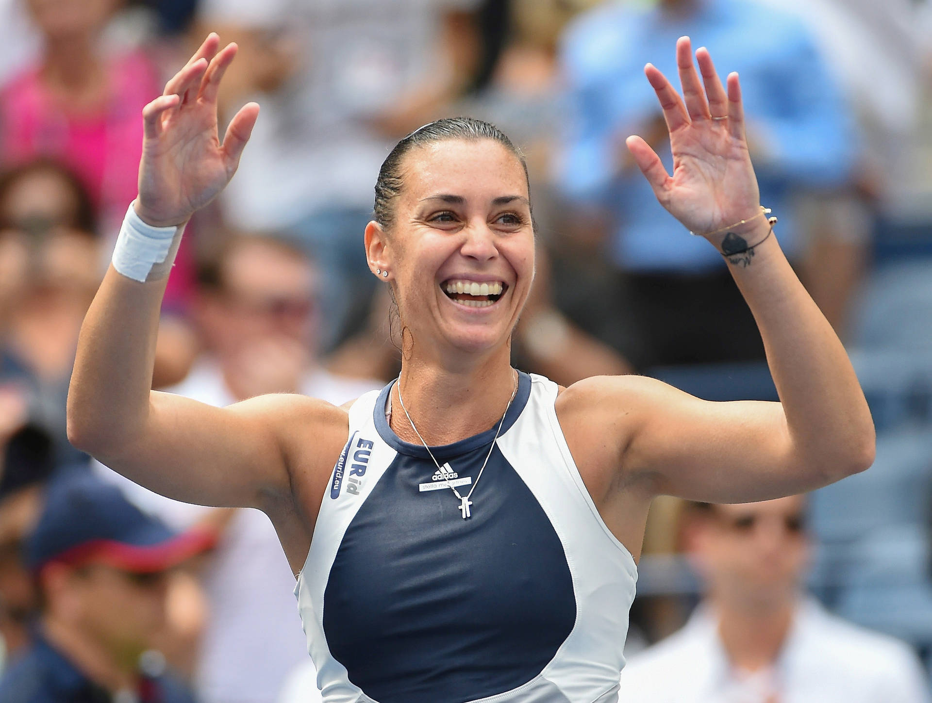 Flavia Pennetta Smiling Background