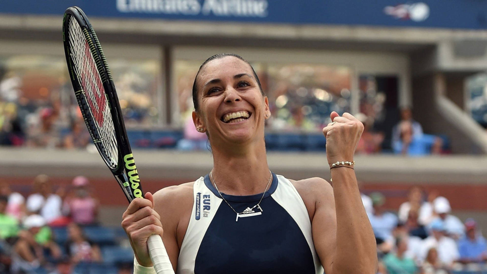 Flavia Pennetta Smiling Widely