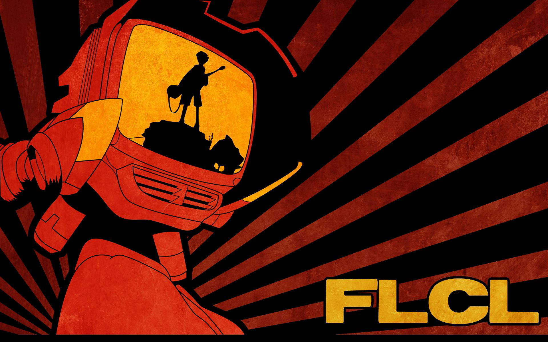 Flcl Canti And Naoto Background