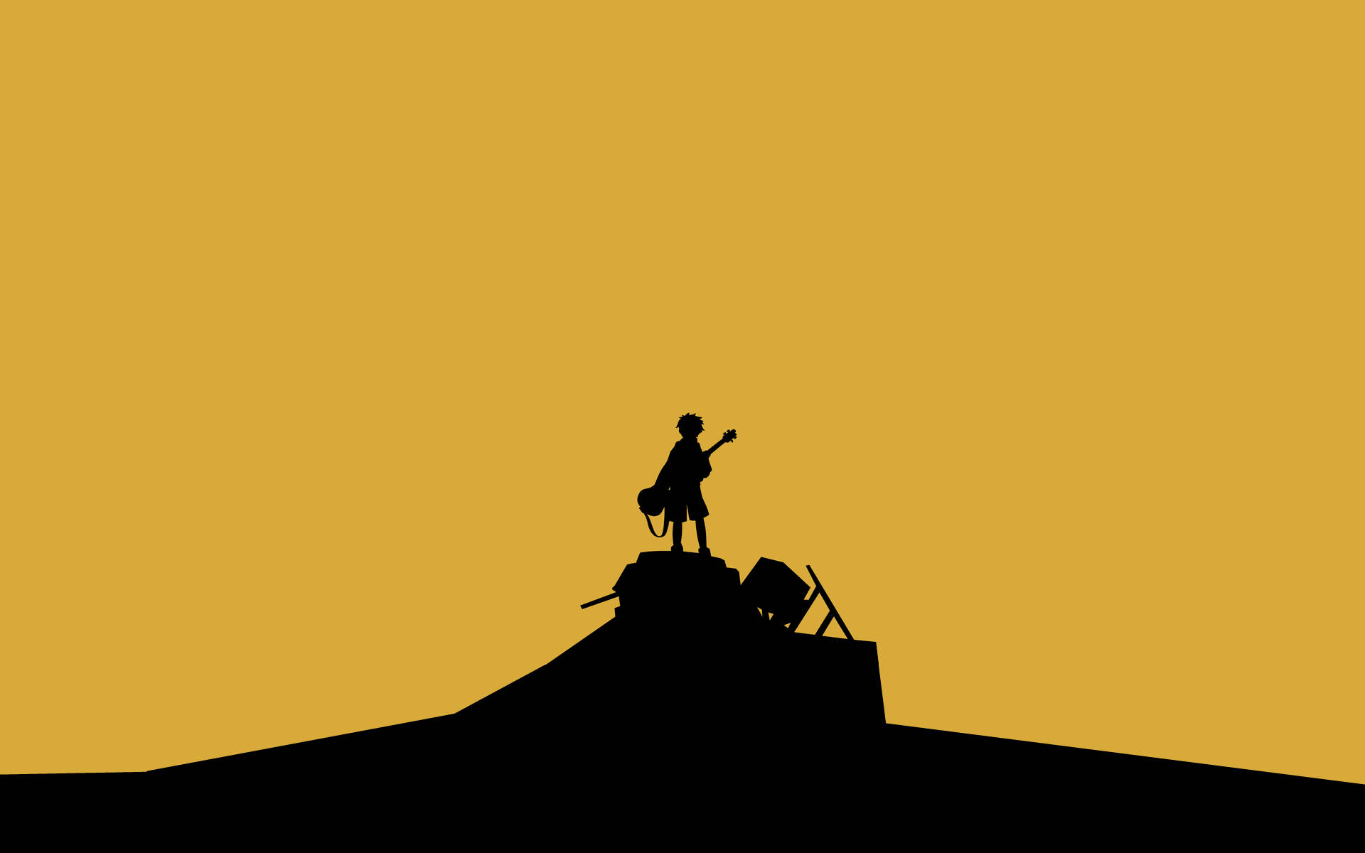 Flcl Naota Silhouette Background