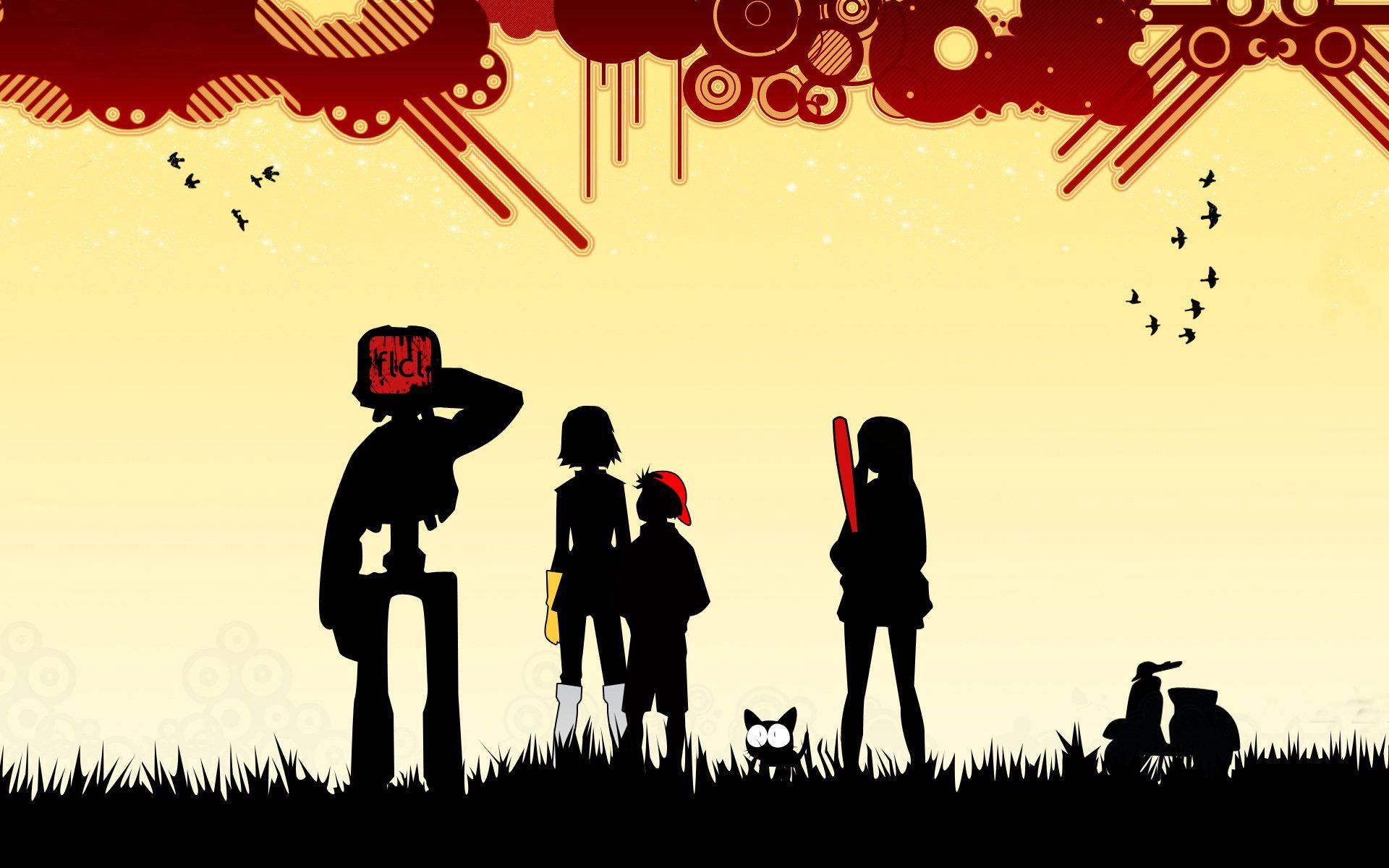 Flcl Silhouette Heroes Background