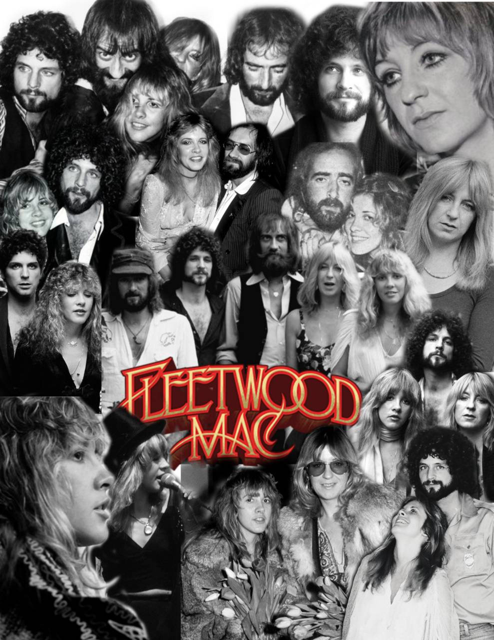 Fleetwood Mac Vintage Collage Background