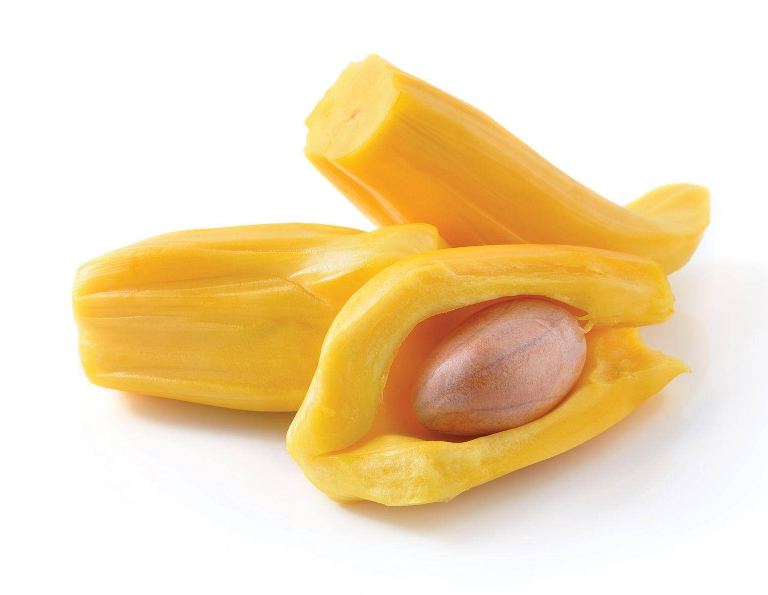 Flesh Of Ripe Jackfruit With Seed Background