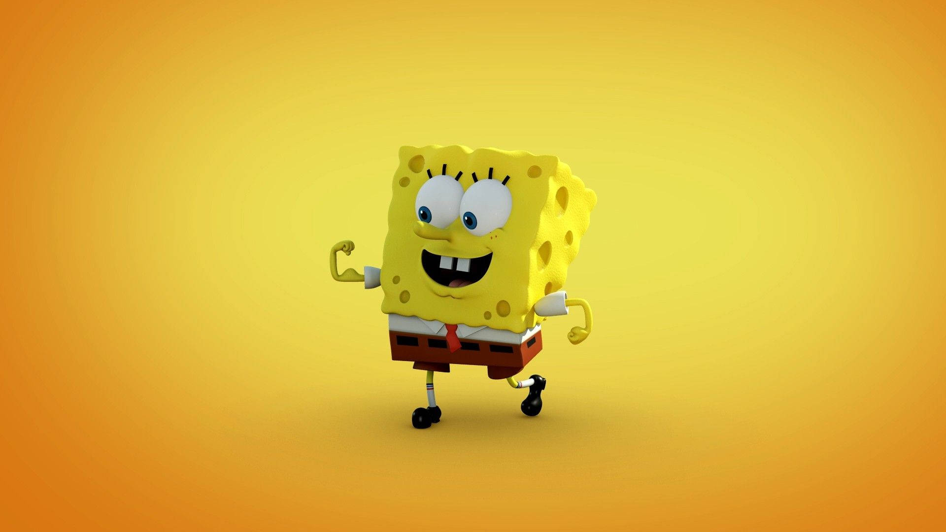 Flexing Cool Spongebob In 3d