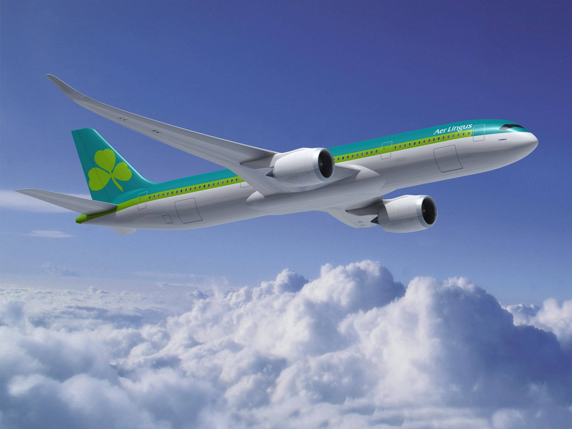 Flight Aer Lingus Airplane Background