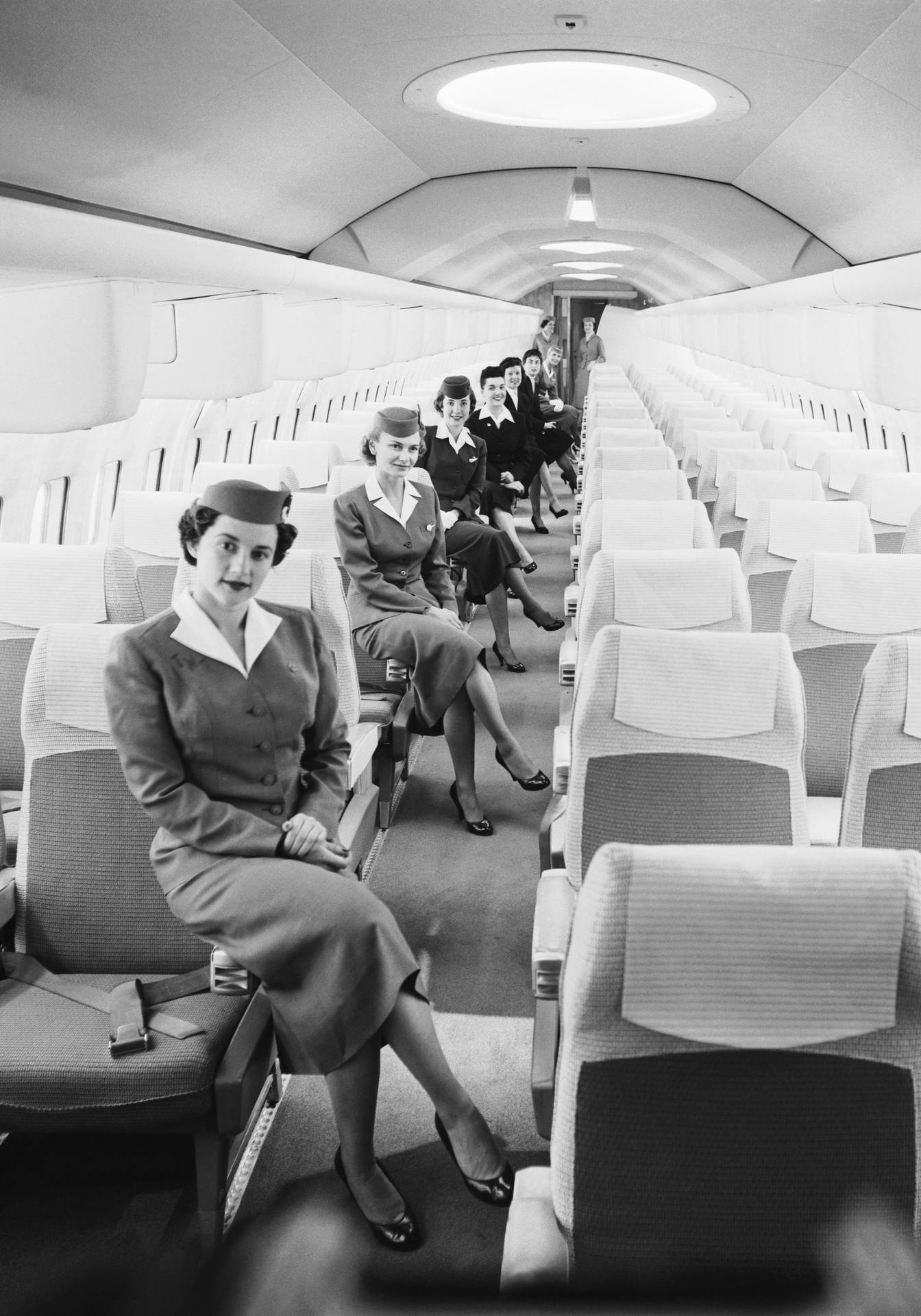 Flight Attendant Vintage Photo Background