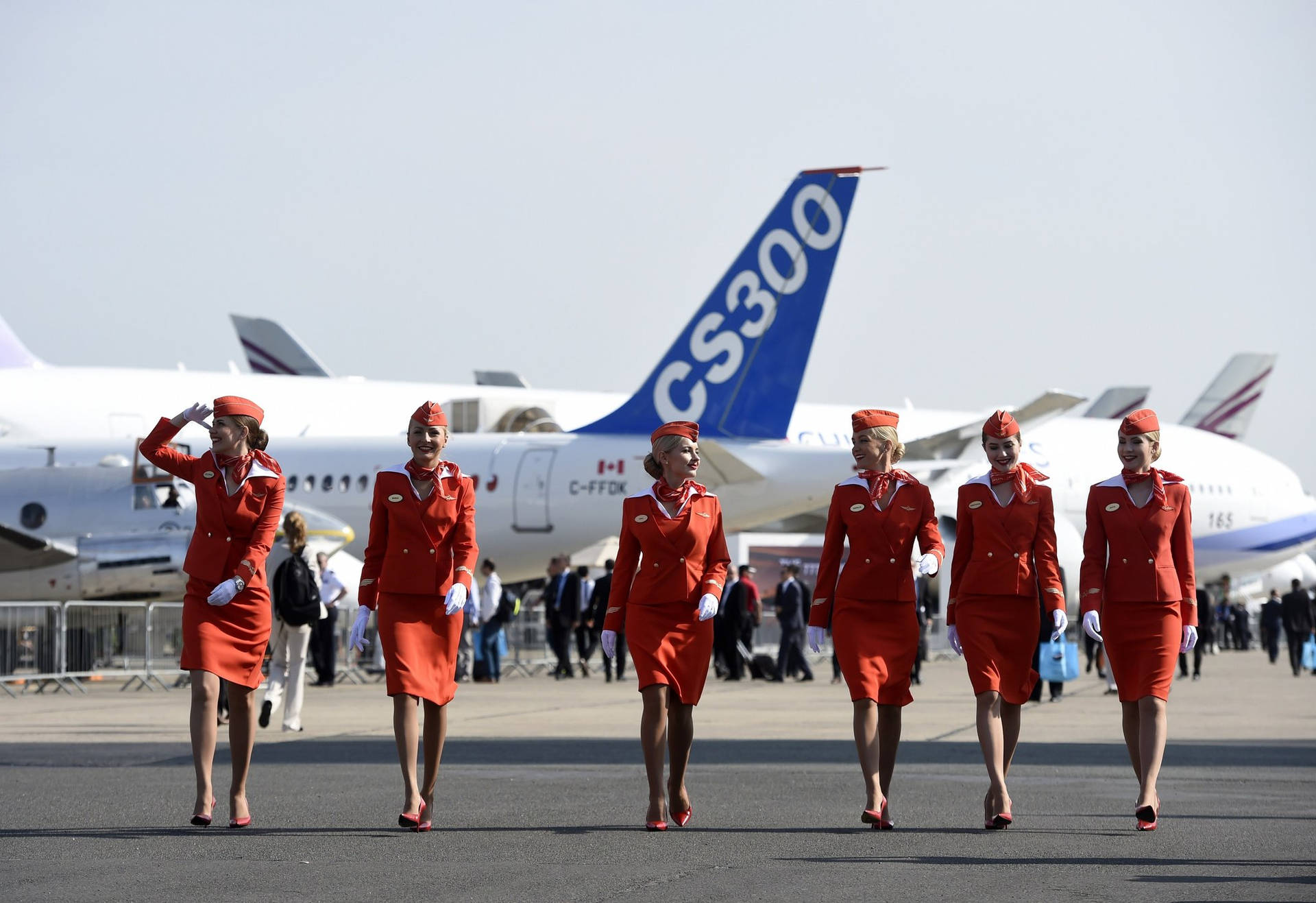 Flight Attendants Aeroflot Background