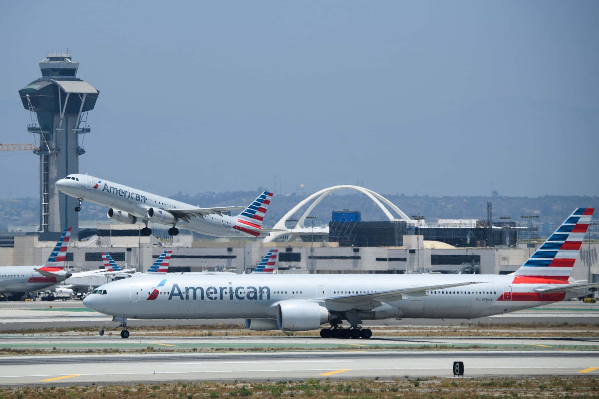 Flight On Airport Background