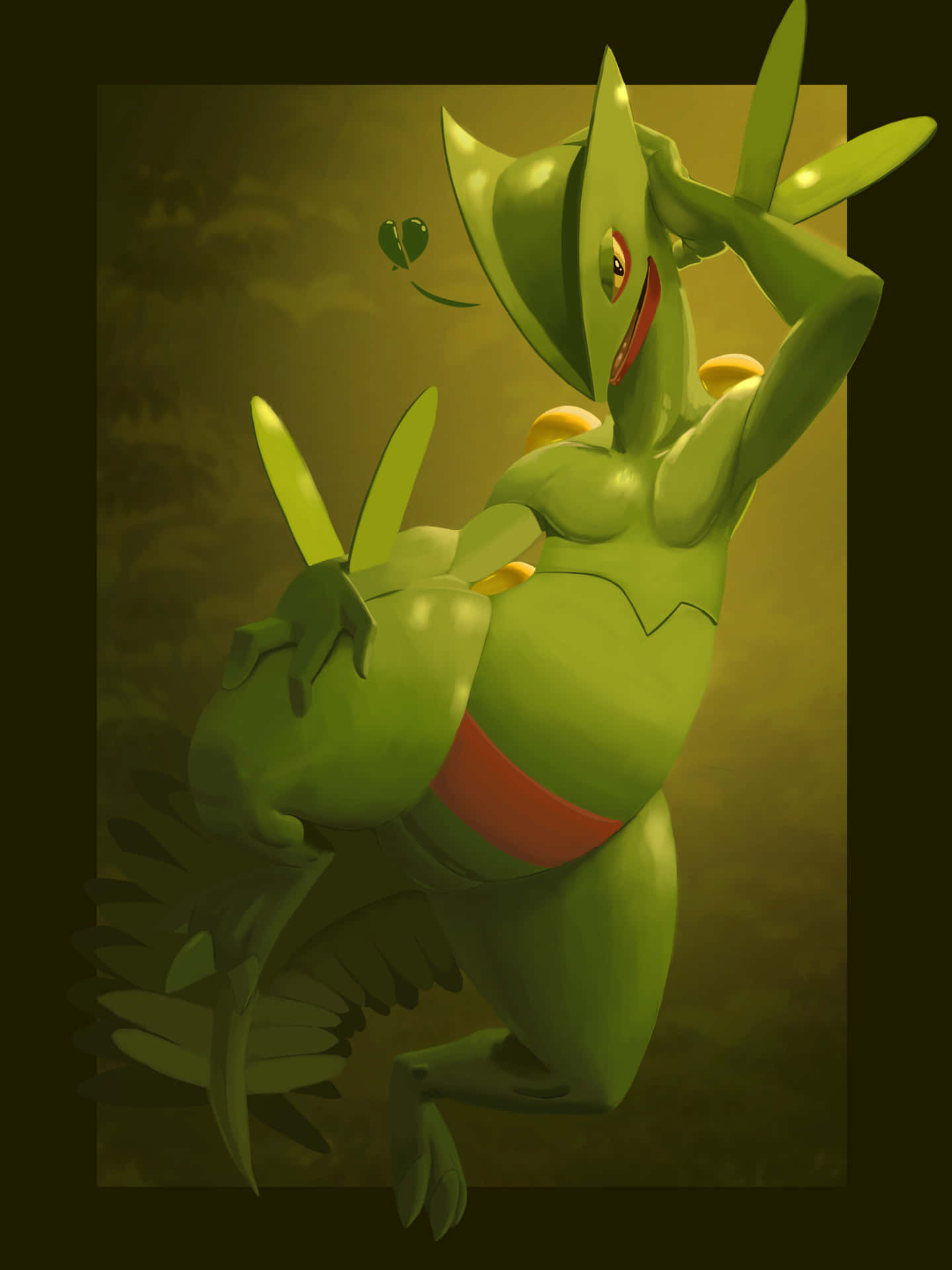 Flirty Grovyle Background