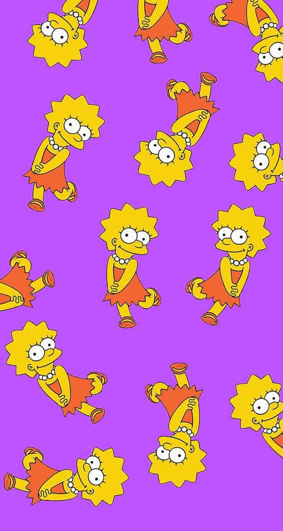 Flirty Lisa Simpson Aesthetic Background