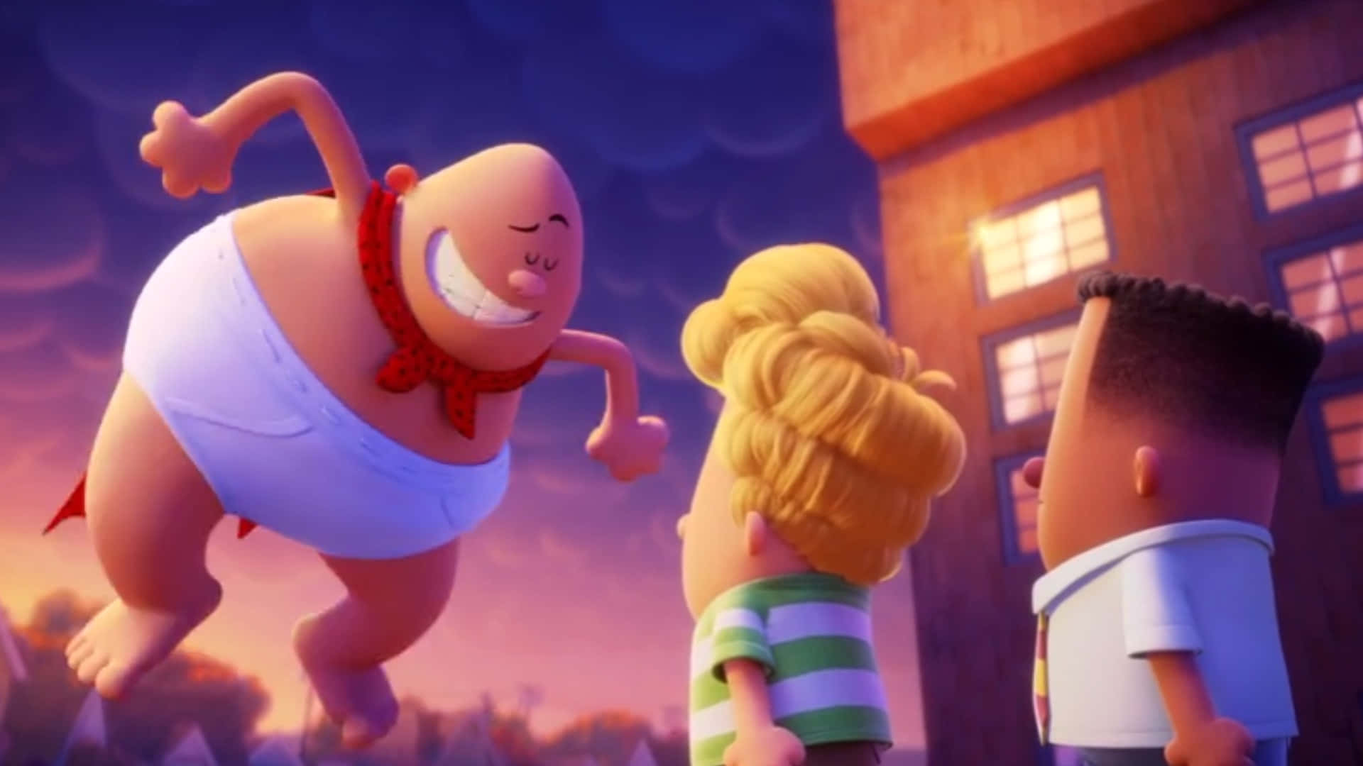 Floating And Talking Captain Underpants: The First Epic Movie Background