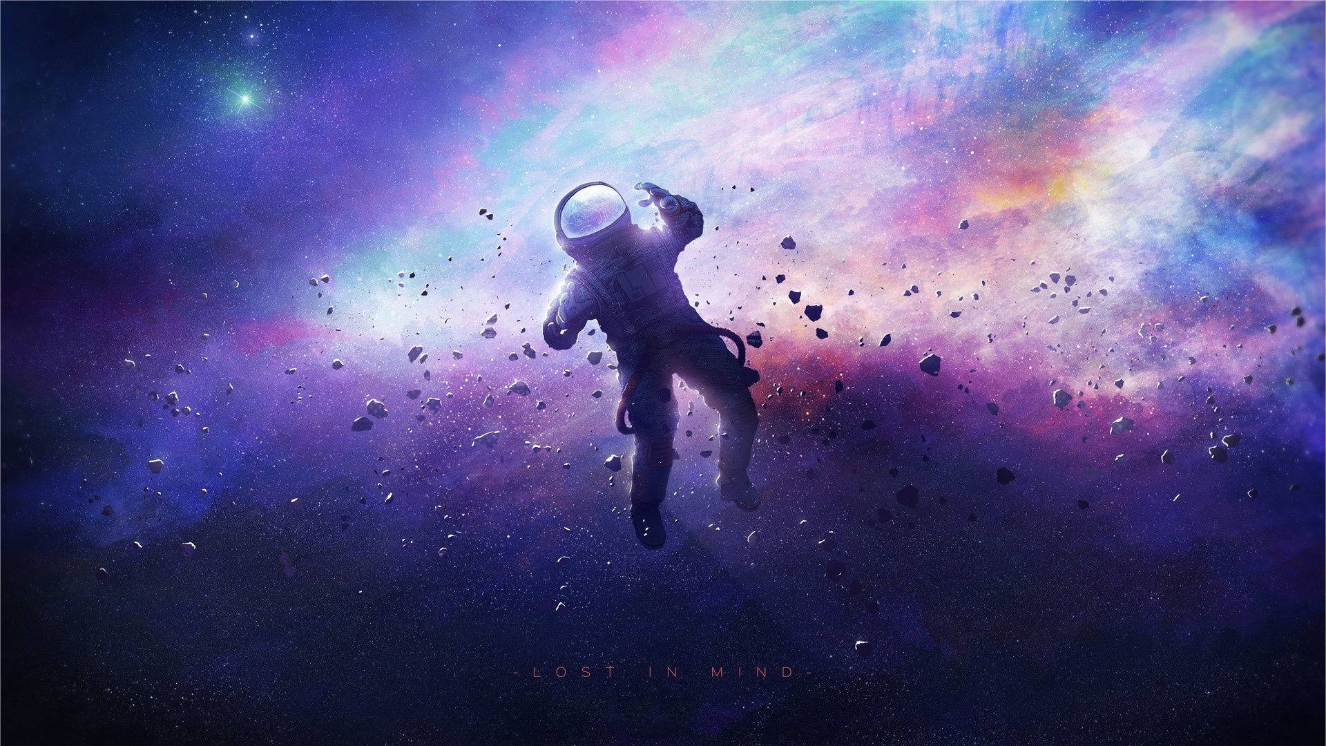 Floating Astronaut 1920x1080 Hd Space Background