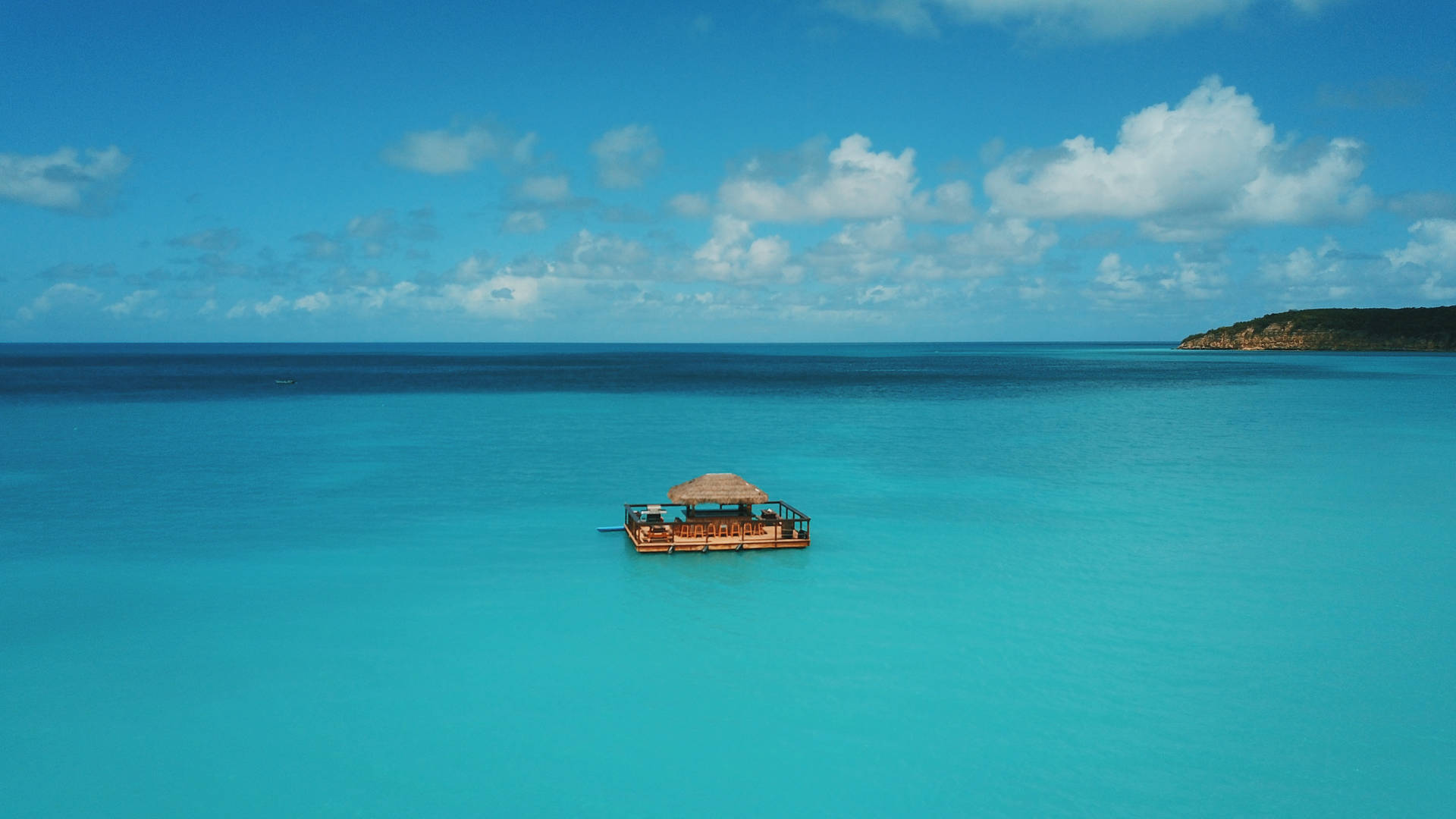 Floating Bar Antigua And Barbuda Background