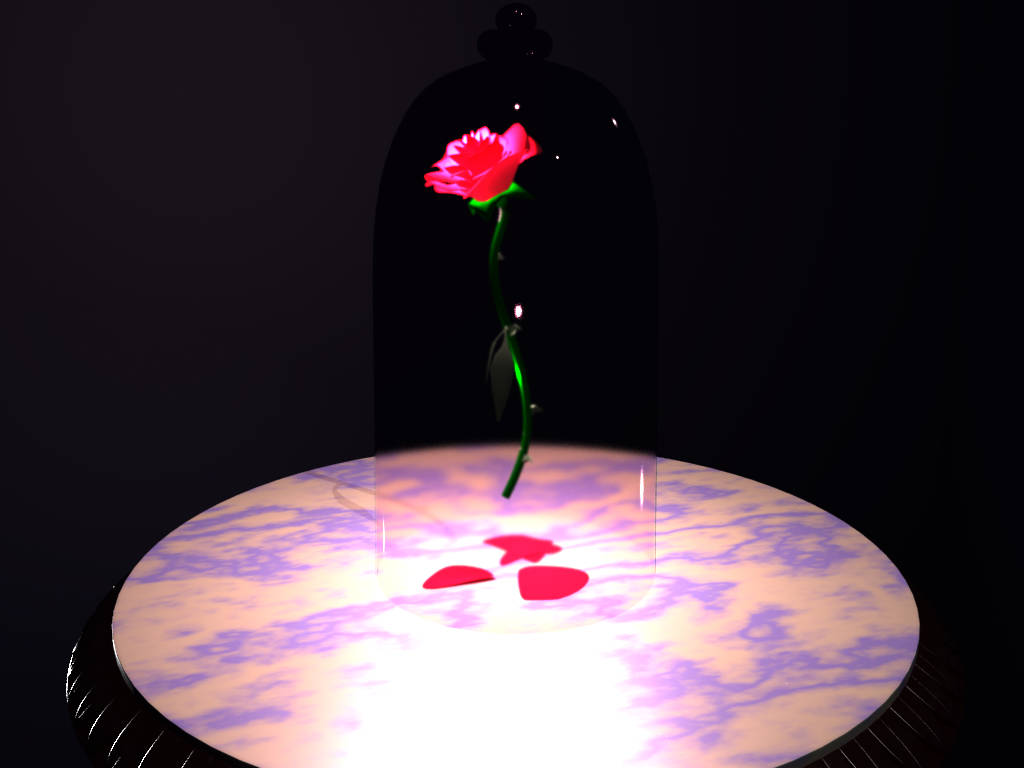 Floating Beauty And The Beast Rose Background