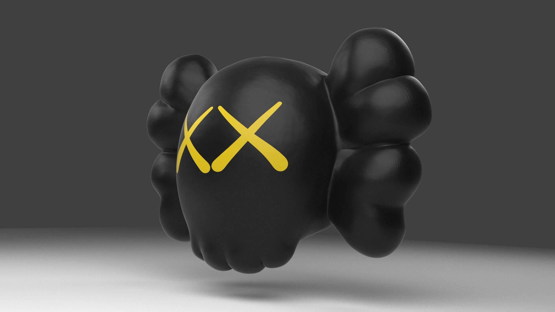 Floating Black Kaws Pc Background