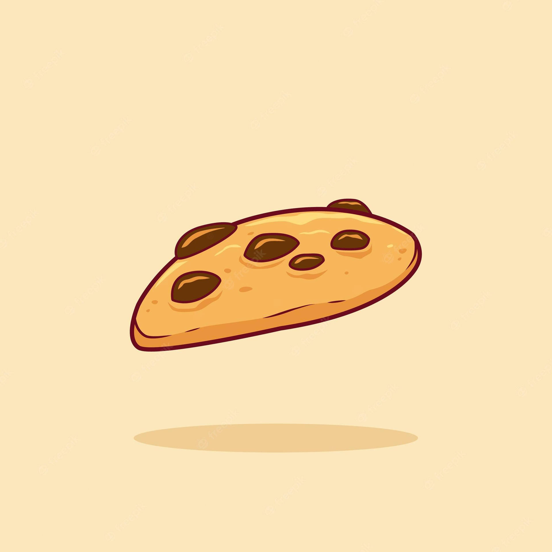 Floating Chocolate Cartoon Cookie Background