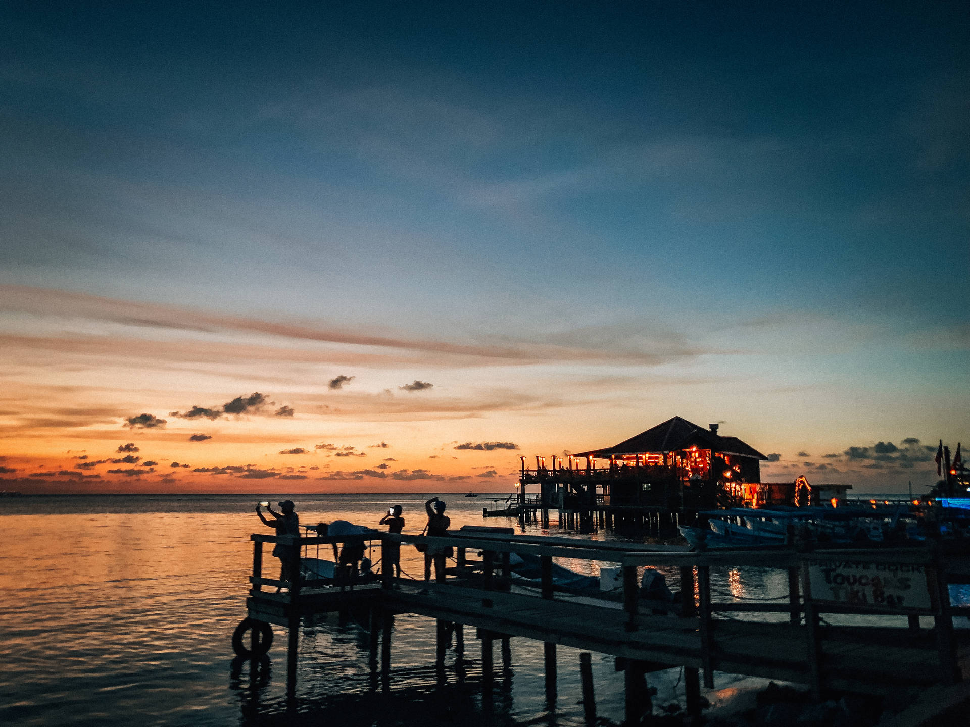 Floating Cottage In Honduras Background