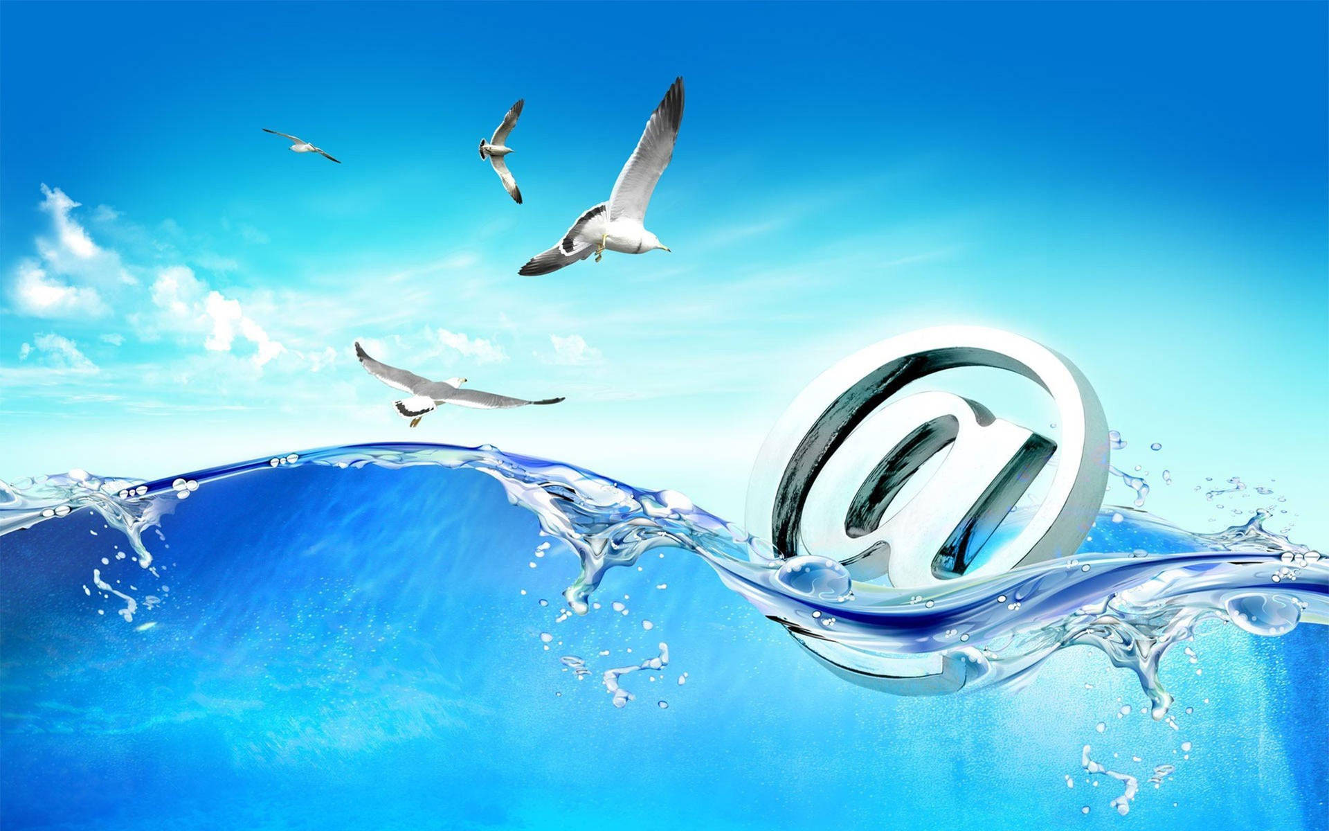 Floating Email Symbol