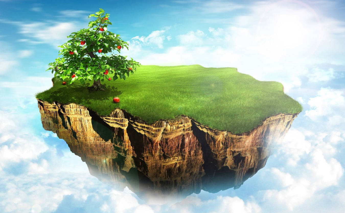 Floating Island 3d Nature