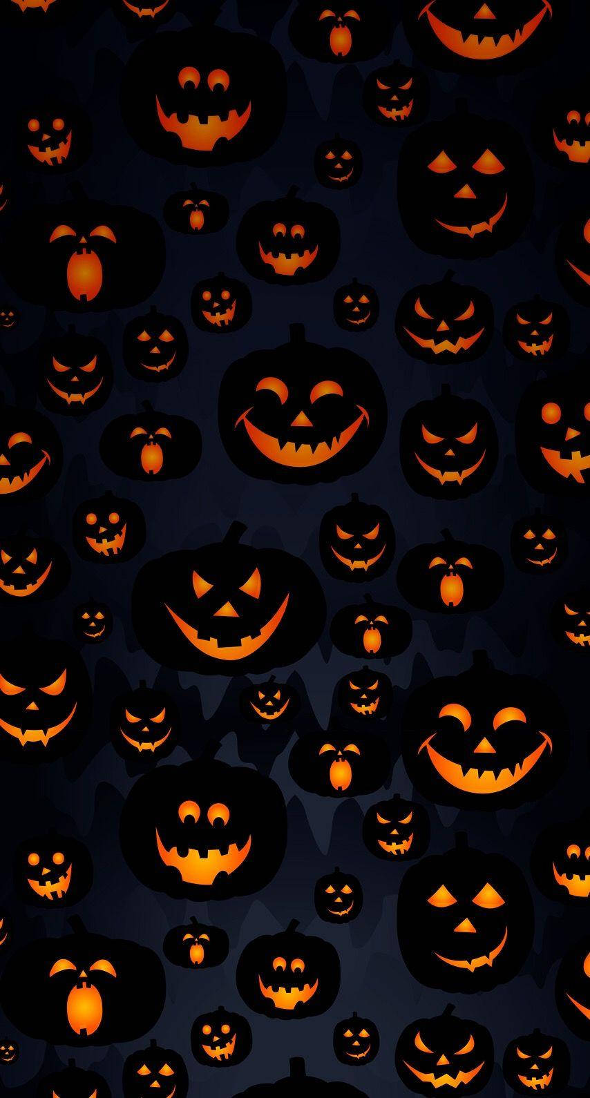 Floating Pumpkins Halloween Phone Background