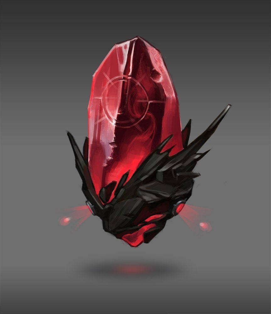 Floating Red Crystal Background