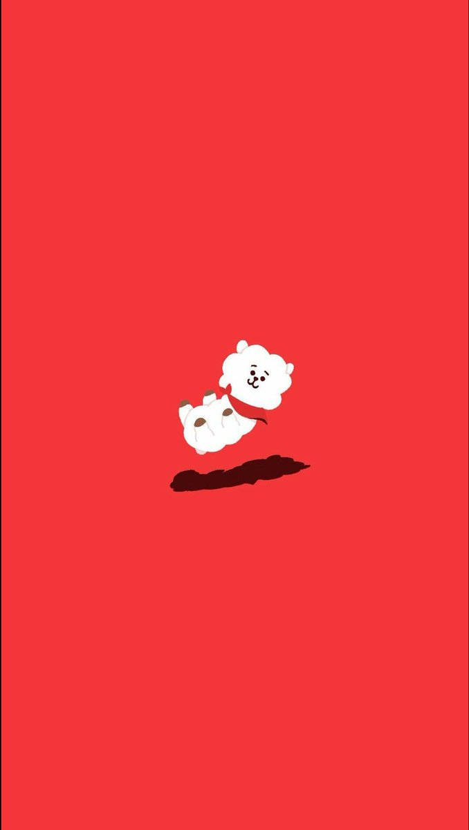 Floating Rj Bt21 In Red Background