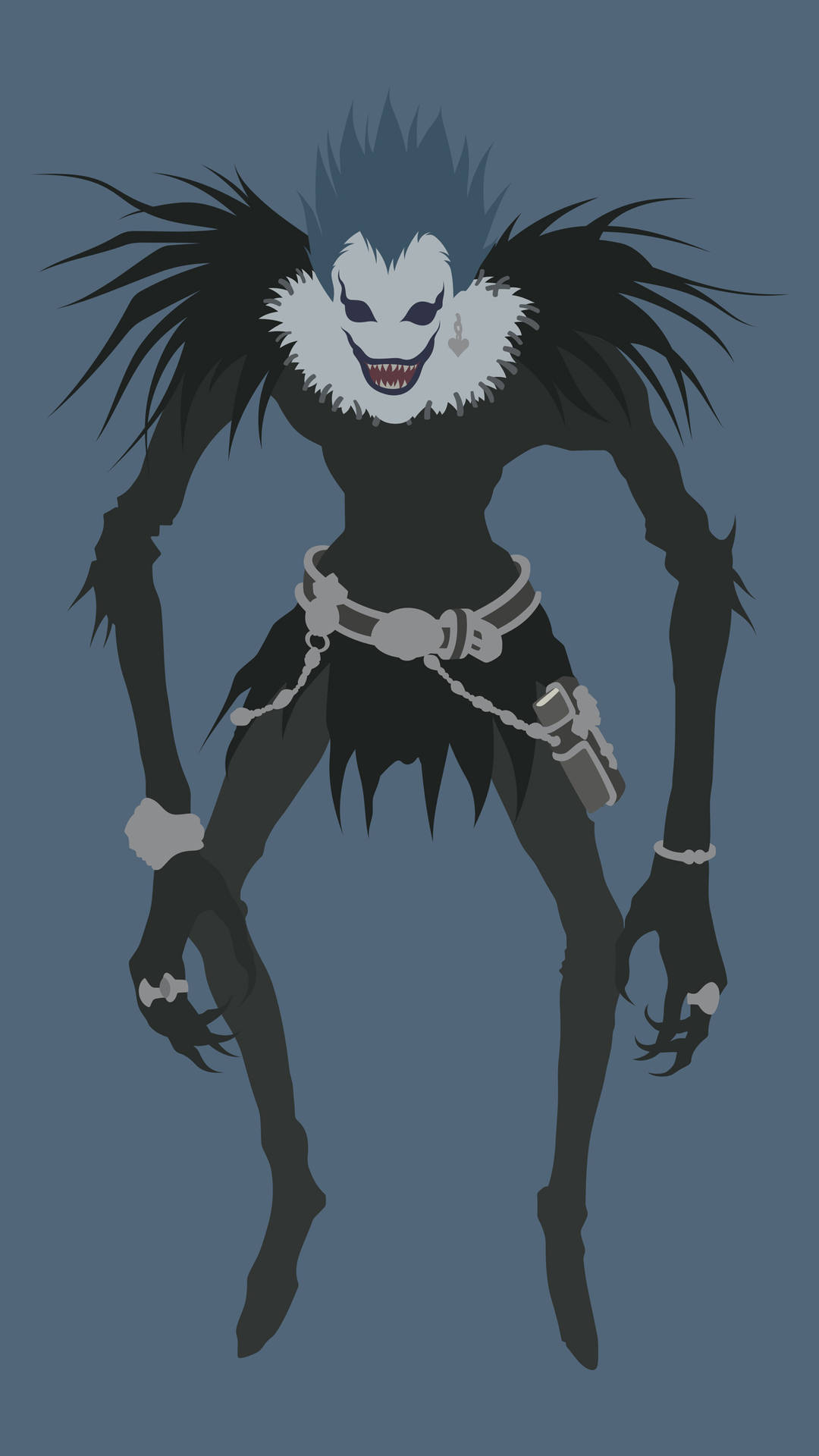 Floating Ryuk Artwork From Death Note Iphone Background