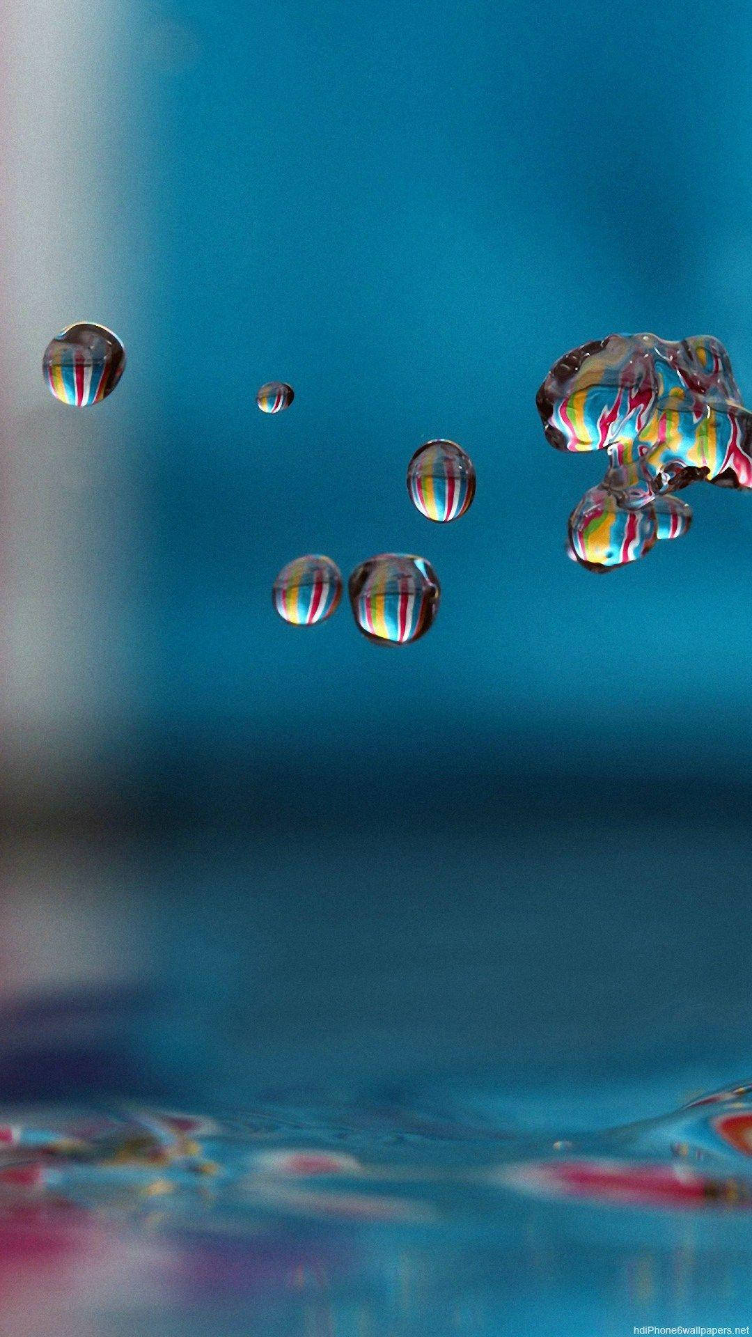 Floating Water Droplets Iphone 8 Live Background