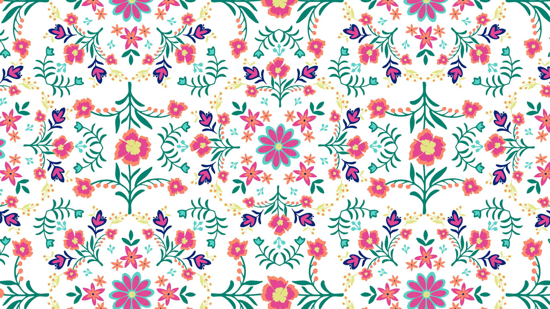 Floral Bohemian Aesthetic Pattern Background