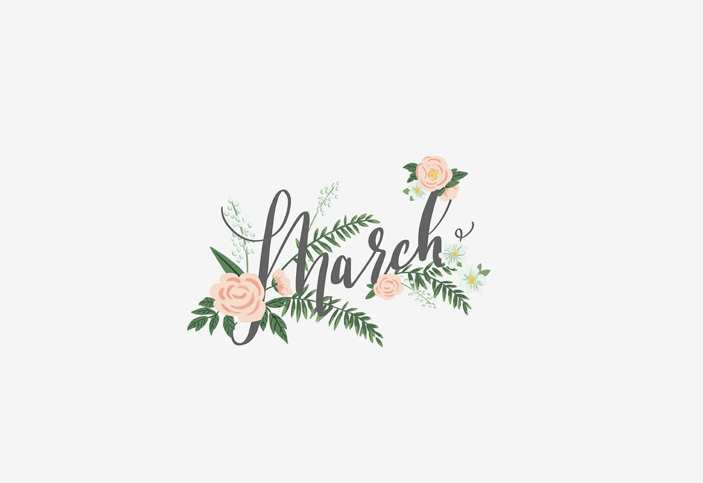 Floral Cute March Background