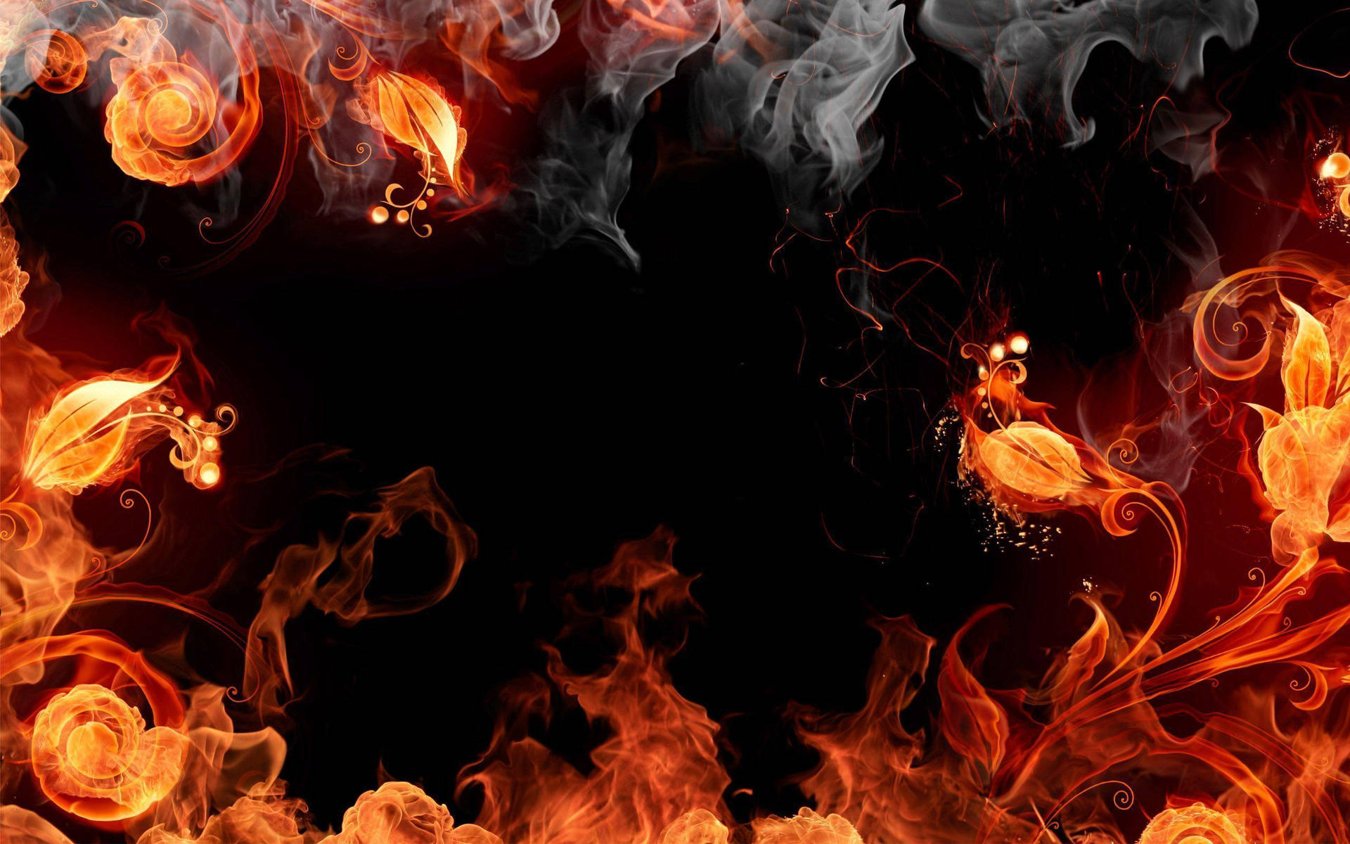 Floral Fire Background Background