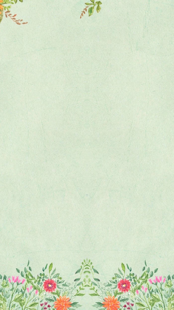 Floral Mint Green Whatsapp Chat Background
