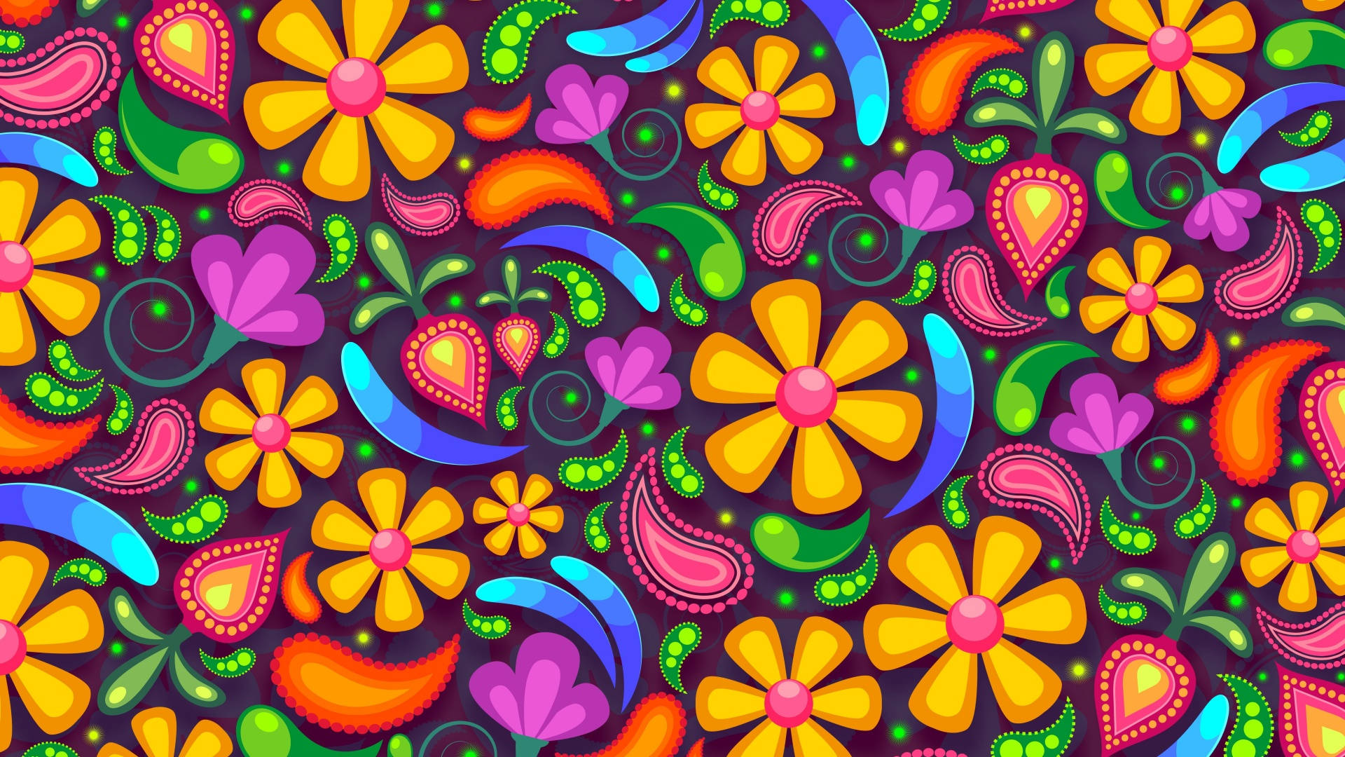 Floral Paisley Print Background