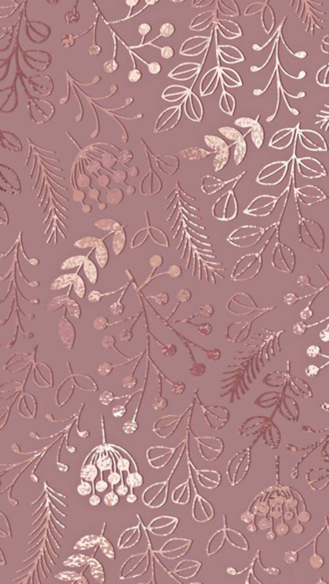 Floral Pattern Rose Gold Iphone Background
