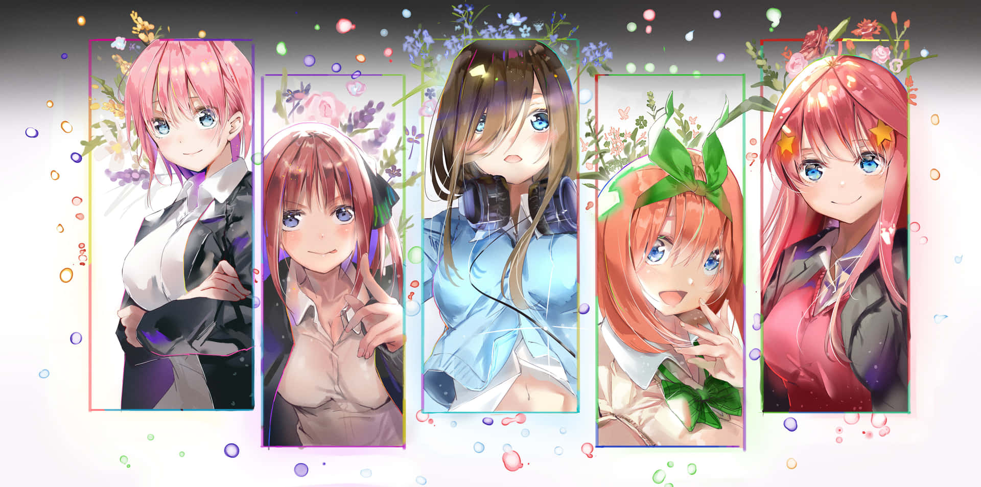 Floral Photos Of The Quintessential Quintuplets Background