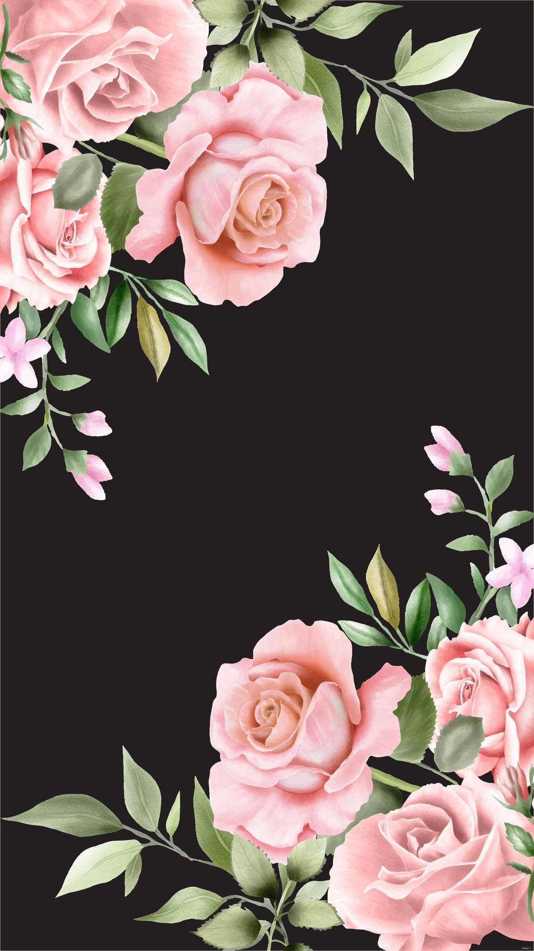 Floral Roses Border Phone